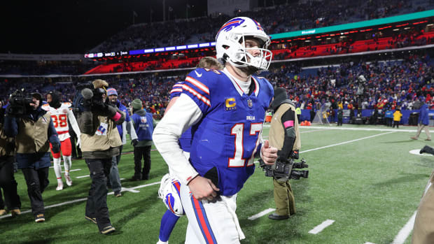 Buffalo Bills quarterback Josh Allen after the divisional round loss against the Kansas City Chiefs.